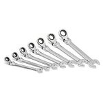 GearWrench 9700 7 Piece Flex-Head Combination Ratcheting Wrench Set SAE