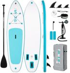 FunWater SUP Inflatable Stand Up Paddle Board 10'6×33"×6" Ultra-Light Inflatable Paddleboard with ISUP Accessories,Fins,Adjustable Paddle, Pump,Backpack, Leash