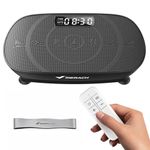 MERACH Vibration Plate Exercise Machine, Curved Vibration Plate with Real-Time Calorie Tracking on LED Display, Vibrating Plate Exercise Machine for Women Men, Workout Equipment for Home