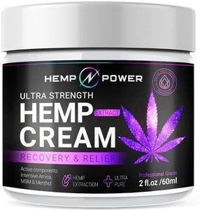 HEMP POWER Joint Muscle Relief Cream, with Hemp, Menthol, MSM Arnica, Support Your Back, Muscles, Joints, Neck, Shoulder, Knee, Nerves - 2 Fl Oz.