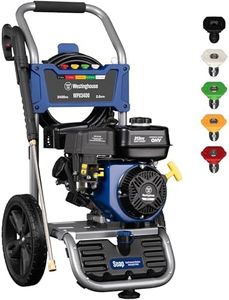 Westinghouse WPX3400 Gas Pressure Washer, 3400 PSI and 2.6 Max GPM, Onboard Soap Tank, Spray Gun and Wand, 5 Nozzle Set, for Cars/Fences/Driveways/Homes/Patios/Furniture