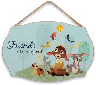 Open Road Brands Disney Wish Friends are Magical Hanging Wood Wall Decor - Adorable Wish Sign for Kids' Bedroom or Play Room