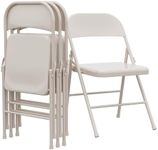 GarveeHome Folding Chairs 2 Pack, Foldable Chairs with Metal Frame Hold Up to 350 Pounds, Portable Black Folding Chairs Suitable for Dining Room, Living Room, Office, Indoor and Outdoor Events