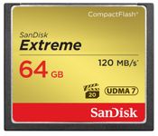 SanDisk Extreme 64 GB UDMA7 CompactFlash Card - Black/Gold