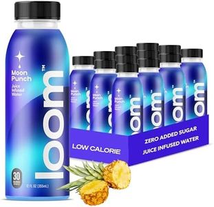 Moon Punch Juice Drinks by Loom, Low Sugar Juice, Real Fruit, No Added Sugar, 30 Calories, Vegan, Gluten Free, 12 oz bottles, 12 pack
