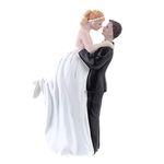 Bride & Groom Wedding Cake Topper, Wedding and Engagement Party Fun Wedding Couple Figurines Decorations Gifts (Groom Lift Bride)