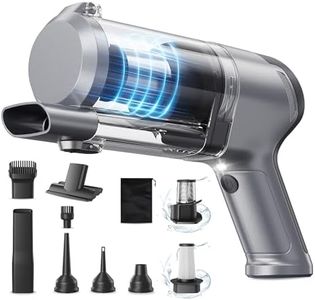Hand Held Vacuum Car Vacuum Cleaner 18000PA High Power, 4-in-1 Air Duster & Air Blower & Pump Cordless Rechargeable Mini Small Shop Vac for Household Chores, Flooring, Car, Pet Hair