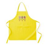 CafePress Peace Love Veggies Vegan BBQ Kitchen Apron with Pockets, Grilling Apron or Baking Apron