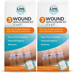 (6 CT) 1 X 3.7” Wound Closure Strips - Zip Stitch Wound Closure Kit - Butterfly Closure Kit Device Zip Tie Skin Closure Butterfly Bandaids Adhesive Wound-Closure Glue Steri Strips Bandages Sutures