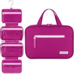 Eco Sun Hanging Travel Toiletry Bag — Designed in Hawaii — Water-resistant Travel Organizer for Bathroom Accessories (Magenta)