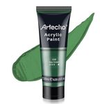 Artecho Professional Acrylic Paint, Sap Green (120ml / 4.05oz) Tubes, Art Craft Paints for Canvas Painting, Rock, Stone, Wood, Fabric, Art Supplies for Professional Artists, Adults, Students, Kids