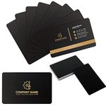 FVIEXE 100PCS Black Blank Sublimation Metal Business Card Aluminum Alloy Cards for Customer Laser Engraving DIY Gift Card (0.21mm)