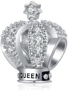 TGLS Queen Crown Charm Compatible With Pandora Bracelets Jewelry Birthday Gifts for Mother Girlfriend Daughter Her Women