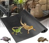 LWFCOEE Bearded Dragon Tank Flooring Gecko Tank Accessories Large Reptile Carpet Terrarium Liner Non-Adhesive Reptile Substrate Mat for Leopard Gecko, Snake, Lizard, Tortoise, Iguana 17'' X 79''