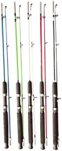 Crocodile Super Solid Colour Fiber Unbreakable Spinning Fishing Rod (8FT)