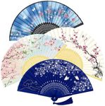 WEARXI Folding Fan - 4 PCS Chinese 