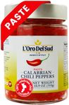 Calabrian Chili Pepper Paste, 10.9 oz (310 gr), Mild Spice, No Seeds, Certified Authentic, Peppers are Grown in Calabria, Calabiran Chili Pate, Mild Chilies, Peperoncini Calabrese, Product of Italy, L'Oro Del Sud