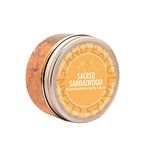 Nyassa Sacred Sandalwood Bath Salt 220gm | 100% Vegan and Paraben Free with the goodness of chamomile and epsom salt for effective relaxation | Good for skin detox for men and women| No SLS, SLES- 220gm