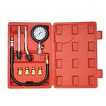 ThreeH 8 Pcs Gasoline Engine Compression Tester Petrol Gas Engine Cylinder Automobile Pressure Gauge Tester Automotive Test Kit MA02A