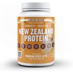 Schinoussa Super Foods New Zealand Whey Protein Isolate | 25g Protein | 0g Of Sugar | 1g Of Carbs | 110 Calories (Pumpkin Spice Latte, 454g (Pack of 1)