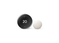 Google Nest Learning Thermostat (4th Gen) with Nest Temperature Sensor (2nd Gen) - Energy Saving Smart Thermostat with Adaptive Eco - Works with Alexa and Google Home App - Polished Silver