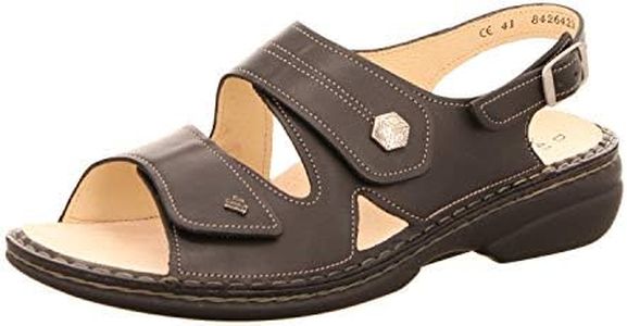 Finn Comfort Milos, Sandali a Punta Aperta Donna, Nero (Schwartz), 37 EU