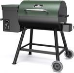 Wood Pellet Grill & Smoker 8-in-1 Pellet Grill with Automatic Temperature Control, & Rain Cover 456 Sq. in Area for Backyard Camping Outdoor