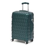 RMW Large Lightweight Hard Shell Suitcase Travel Hold Check in Luggage Spinner 4 Wheels Suitcase (Dark Green)