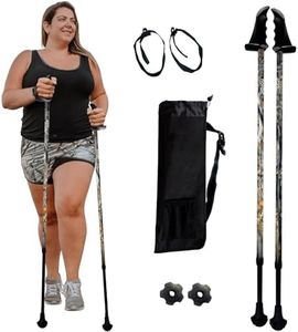 York Nordic Big and Tall Motivator Walking Poles for Balance and Rehab - 2 Pieces - Strong Push Button Locks, Detachable Rubber Feet, Travel Bag - for Heights 4' up to 7' feet and Weights up to 500lbs