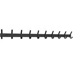 SAYONEYES Matte Black Coat Rack Wall Mount with 10 Double Hooks for Hanging – 30 Inch Heavy Duty SUS304 Stainless Steel Rustic Coat Hooks – Hat, Clothes, Purse, Towel Wall Hooks – 1 Pack