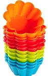 Webake Silicone Baking Cups Cupcake Liners Muffin Tin, 3 Inch Silicone Brioche Molds, Pack of 12