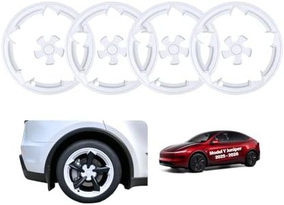 zdzywzb 19 Inch Wheel Protector Ring for Tesla Model Y Juniper 2025 2026 Accessories Crossflow Wheel Cover Center Cap Protector All-in-One Car Tire Trim Ring Scratch Guard Hubcap Curb Rash Cover