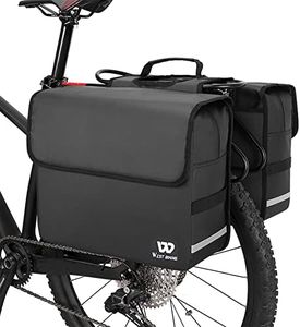 BAIGIO Bike Double Pannier Bags Waterproof Bicycle Rear Seat Panniers Pack with Reflective Stripe