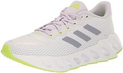 adidas Women's Switch Run, White/Silver Violet/Lucid Lemon, 10
