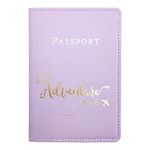 ALLY-MAGIC Passport Holder Cover, PU Leather Passport Cover Case Organiser with Wallet for Credit Card, Money, Business Cards, Passport, Boarding Passes for Women MenY7CSHZJ (Purple)