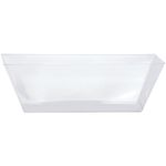 American Metalcraft MELSQ94 Melamine 9.5" Square Bowl, 125-Ounce, White