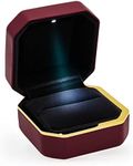 Leather Luxury Ring Box with LED Li