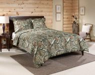 Mossy Oak Camo Quilt Set, Queen Bedding, Pillow Case & Blanket, Room Decor, Bedroom Set, Bed Cover, Rustic Bedding, Soft, Lightweight, Microfiber Construction, Camouflage/Lodge Design