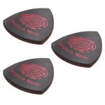 Milisten 3pcs/ Set Leather Picks for Ukulele Guitar Bass Plectrums Thumb Finger Guitar Picks Finger Pick for Acoustic Guitar Banjo Ukulele Black