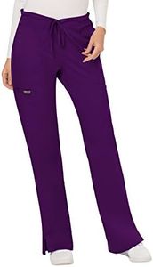 Cherokee Workwear Revolution WW120 Women's Mid Rise Moderate Flare Drawstring Pant - Purple - X-Large