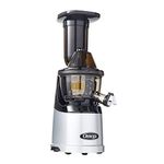 Omega Juicers MMV700S MegaMouth Vertical Low Speed Quiet Juicer with Smart Cap Spout Tap, Silver - 240-Watt