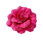 Velvet Camellia Flower Brooches Lapel Pins Lace Flowers Brooch Classic for Wedding Party Dance Banquet for Women Ladies Elegant Dress Suit Shirt Hat Bag Accessories Jewelry Gifts Her (Hot Pink)