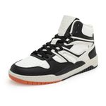 Red Tape Casual Sneaker Shoes for Men | Elegantly Rounded Front, Soothing Insole & Impact-Resistant Comfort White/Orange