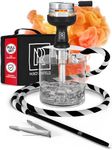 M. ROSENFELD - Mini Shisha To Go with Bag and Premium Accessories [Shisha Head Set with HMD Smokebox + Hose + Mouthpiece] Stainless Steel Immersion Tube Diffuser & Acrylic Small Bowl