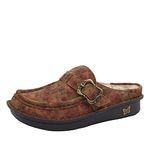 Alegria Womens Brigid Cognac & Roses Leather Clog 6-6.5 M US