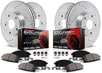 Power Stop K8362, Z23 Front and Rear Brake Kit-Drilled/Slotted Brake Rotors & Carbon Ceramic Brake Pads