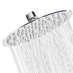 Rainfall Shower Head, NEWRAIN Rain Fixed Waterfall Shower Heads, 8 Inch Stainless Steel Large Showerhead,High Pressure Round Shower Heads Chrome Finish