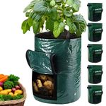 SunVara Potato Grow Bags 10 Gallon 5 Pack Grow Bags Potato Bags for Growing Potatoes Plant Grow Bags Potato Growing Bags Garden Bags to Grow Vegetables Potato Planter 10 Gallon Potato Grow Bags