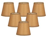 Royal Designs 5" Parchment Empire Brown Chandelier Lamp Shade, Set of 6, 3 x 5 x 4.5 (CS-952-5BR/P-6)