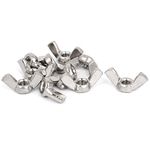 uxcell M6 Thread Dia Stainless Steel Wingnut Butterfly Wing Nuts 10Pcs